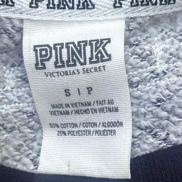 Victorias Secret Pink Womens Sweatshirt Small P Black Sequin Snowflake Pullover - Picture 4 of 8